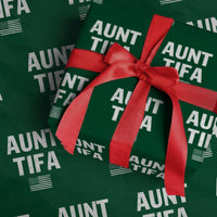Funny Aunt Tifa Wrapping Paper Roll Political Satire Vintage American Flag - Wonder Print Shop