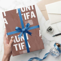 Funny Aunt Tifa Wrapping Paper Roll Political Satire Vintage American Flag - Wonder Print Shop