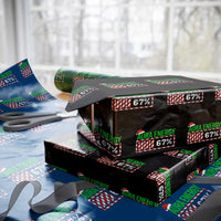 Funny Aura Energy 67 Xmas Wrapping Paper Roll Aura Farming Six Seven Meme Gen Alpha Slang - Wonder Print Shop