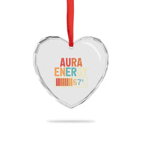 Funny Aura Energy At 67 Heart Crystal Glass Ornament Six Seven Meme Gen Alpha Slang - Wonder Print Shop