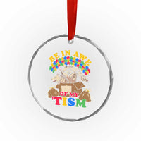 Funny Autism Awareness Crystal Glass Ornament Be In Awe Of My 'Tism Autistic Raccoon Opossum Skunk