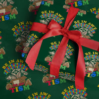Funny Autism Awareness Wrapping Paper Roll Be In Awe Of My 'Tism Autistic Raccoon Opossum Skunk