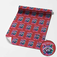 Funny Autism Awareness Racoon Wrapping Paper Roll Rizz Em With The Tism Meme Autistic