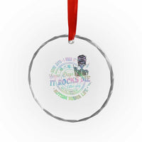 Funny Autism Mama Life Crystal Glass Ornament Some Days I Rock It Some Days It Rock Me Autism Awareness
