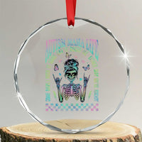 Funny Autism Mama Life Crystal Glass Ornament Some Days I Rock It Some Days It Rock Me Autism Awareness Skeleton
