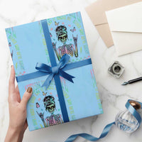 Funny Autism Mama Life Wrapping Paper Roll Some Days I Rock It Some Days It Rock Me Autism Awareness Skeleton