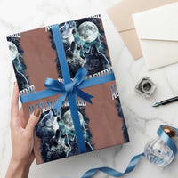 Funny Autism Powered Fuck Machine Wrapping Paper Roll Autism Quote Alpha Wolf