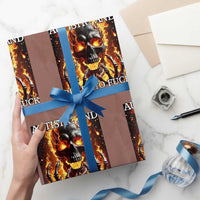 Funny Autistic Fire Skeleton Wrapping Paper Roll Autism Humor Joke