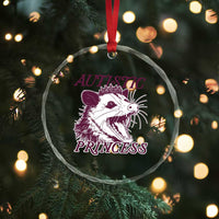 Funny Autistic Princess Crystal Glass Ornament Autism Awareness Opposum