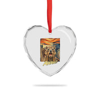 Funny Awawa Hyrax Heart Crystal Glass Ornament The Scream Art Oddly Specific Meme Animal