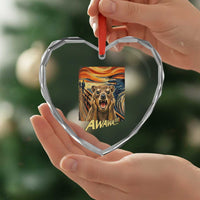Funny Awawa Hyrax Heart Crystal Glass Ornament The Scream Art Oddly Specific Meme Animal