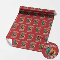 Funny Awesome Sauce Rooster Wrapping Paper Roll Vintage Retro Chicken - Wonder Print Shop