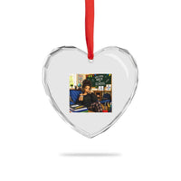 Funny Back To School Doll Face Meme Heart Crystal Glass Ornament Coffee Teacher Gift