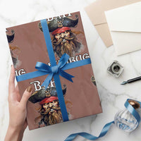 Funny Bah Humbug Christmas Pirate Wrapping Paper Roll - Wonder Print Shop