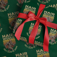 Funny Bald Bigfoot Wrapping Paper Roll Hair Would Only Slow Me Down