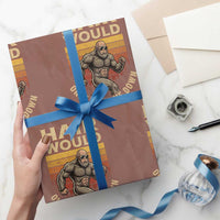 Funny Bald Bigfoot Wrapping Paper Roll Hair Would Only Slow Me Down