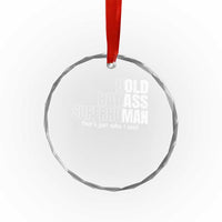 Funny Bald Dad Crystal Glass Ornament Old Man Saying Gag Gift Fathers Day - Wonder Print Shop