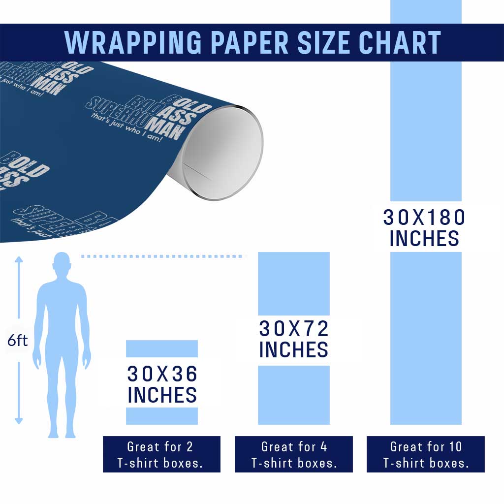 Funny Bald Dad Wrapping Paper Roll Old Man Saying Gag Gift Fathers Day - Wonder Print Shop