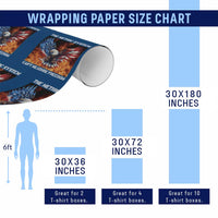 Funny Bald Eagle 4th of July Wrapping Paper Roll The Metric System Cant Measure Freedom American Flag - Wonder Print Shop