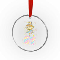 Funny Ballerina Cappuccina Ballet Six Seven Crystal Glass Ornament Brainrot Meme Pastel Gift - Wonder Print Shop