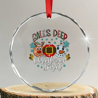 Funny Balls Deep In Christmas Spirit Crystal Glass Ornament Xmas Humorous Festive - Wonder Print Shop