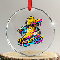 Funny Banana Baseball Drip Crystal Glass Ornament Lets Go Bananas Ice Cream Dripping Sport