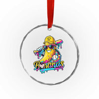 Funny Banana Baseball Drip Crystal Glass Ornament Lets Go Bananas Ice Cream Dripping Sport