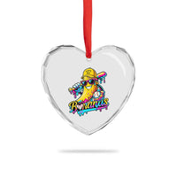 Funny Banana Baseball Drip Heart Crystal Glass Ornament Lets Go Bananas Ice Cream Dripping Sport