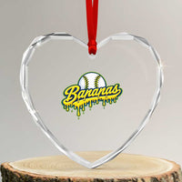 Funny Banana Baseball Heart Crystal Glass Ornament Sports Team Baseball Drip Ice Cream Style