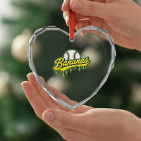 Funny Banana Baseball Heart Crystal Glass Ornament Sports Team Baseball Drip Ice Cream Style