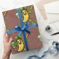 Funny Banana Baseball Player Gift Wrapping Paper Roll St Patricks Day
