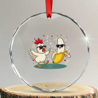 Funny Banana Chicken Dance Crystal Glass Ornament Chaos Dance Meme Graphic