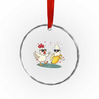 Funny Banana Chicken Dance Crystal Glass Ornament Chaos Dance Meme Graphic