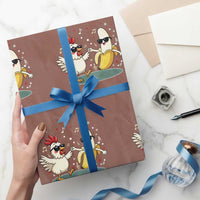 Funny Banana Chicken Dance Wrapping Paper Roll Chaos Dance Meme Graphic