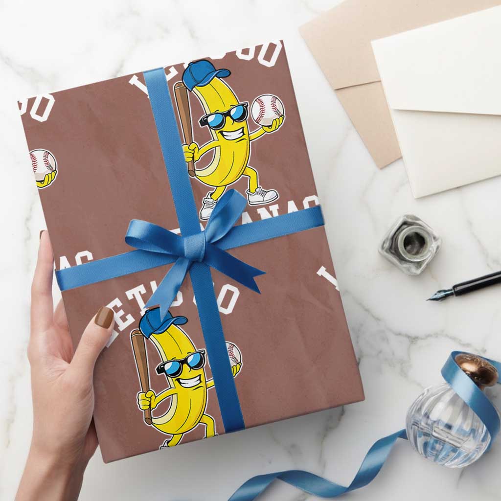 Funny Banana Wrapping Paper Roll Lets Go Bananas - Wonder Print Shop