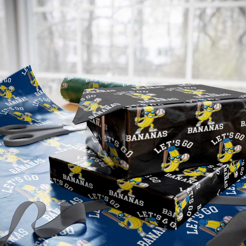 Funny Banana Wrapping Paper Roll Lets Go Bananas - Wonder Print Shop