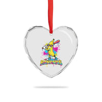Funny Bananas Baseball Drip Ice Cream Sports Splatter Heart Crystal Glass Ornament