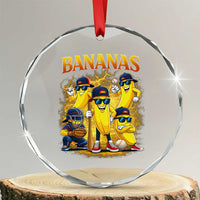 Funny Bananas Crystal Glass Ornament Lets Go Banana Cute Banana Lovers Bootleg