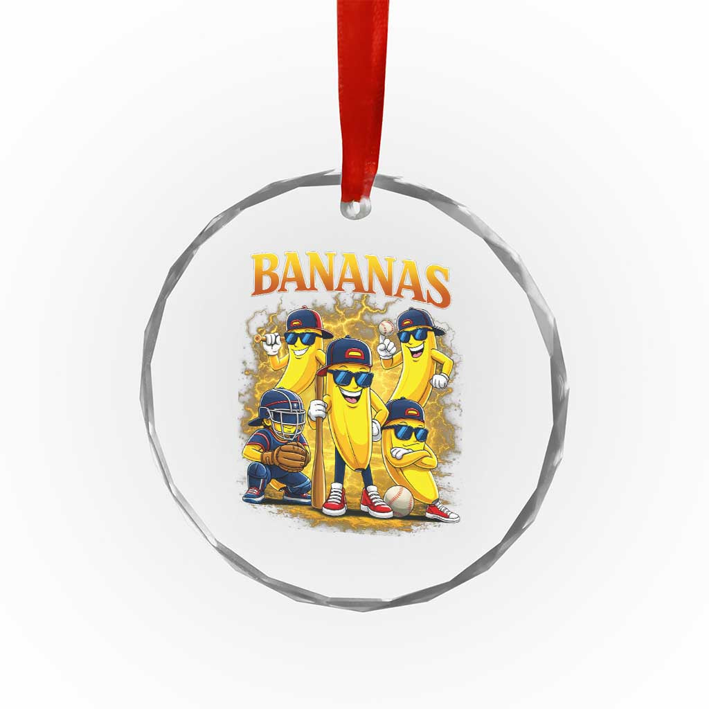 Funny Bananas Crystal Glass Ornament Lets Go Banana Cute Banana Lovers Bootleg
