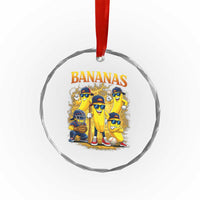 Funny Bananas Crystal Glass Ornament Lets Go Banana Cute Banana Lovers Bootleg