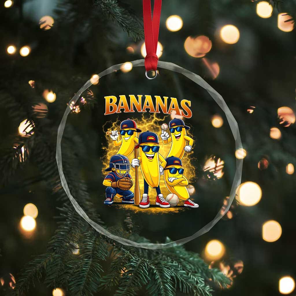 Funny Bananas Crystal Glass Ornament Lets Go Banana Cute Banana Lovers Bootleg