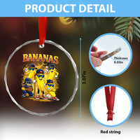 Funny Bananas Crystal Glass Ornament Lets Go Banana Cute Banana Lovers Bootleg