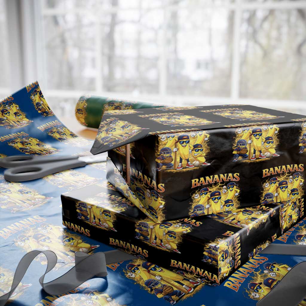 Funny Bananas Wrapping Paper Roll Lets Go Banana Cute Banana Lovers Bootleg