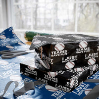 Funny Baseball Wrapping Paper Roll I Just Hope Both Teams Have Fun