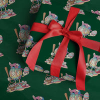 Funny Baseball Easter Bunny Graphic Wrapping Paper Roll Colorful Drip Egg Hunt Sports Mashup