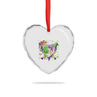 Funny Baseball Mardi Gras 67 Ice Cream Drip Heart Crystal Glass Ornament Six Seven Meme Carnival
