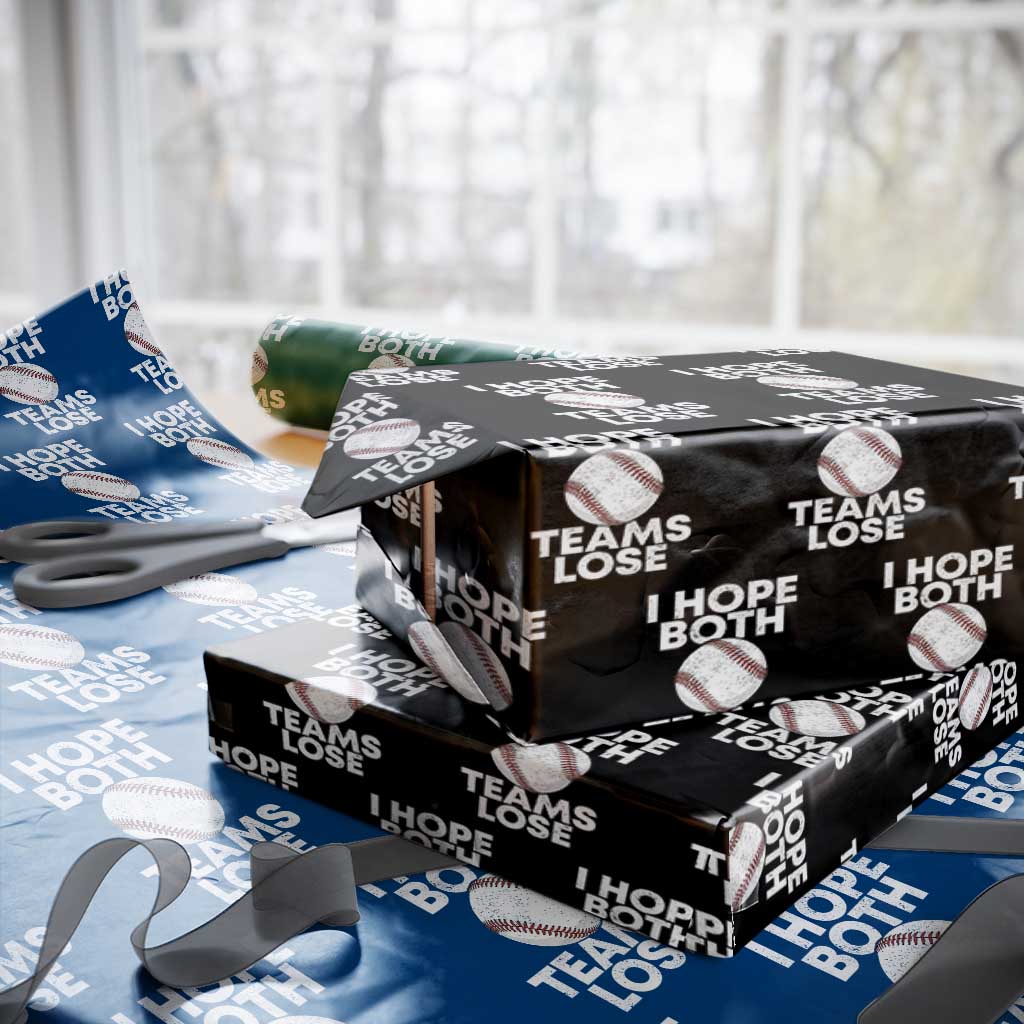 Funny Baseball Meme Wrapping Paper Roll I Just Hope Both Teams Lost