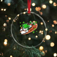 Funny Baseball St Patricks Day Home Plate Drip Crystal Glass Ornament