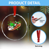 Funny Baseball St Patricks Day Home Plate Drip Crystal Glass Ornament