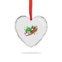 Funny Baseball St Patricks Day Home Plate Drip Heart Crystal Glass Ornament